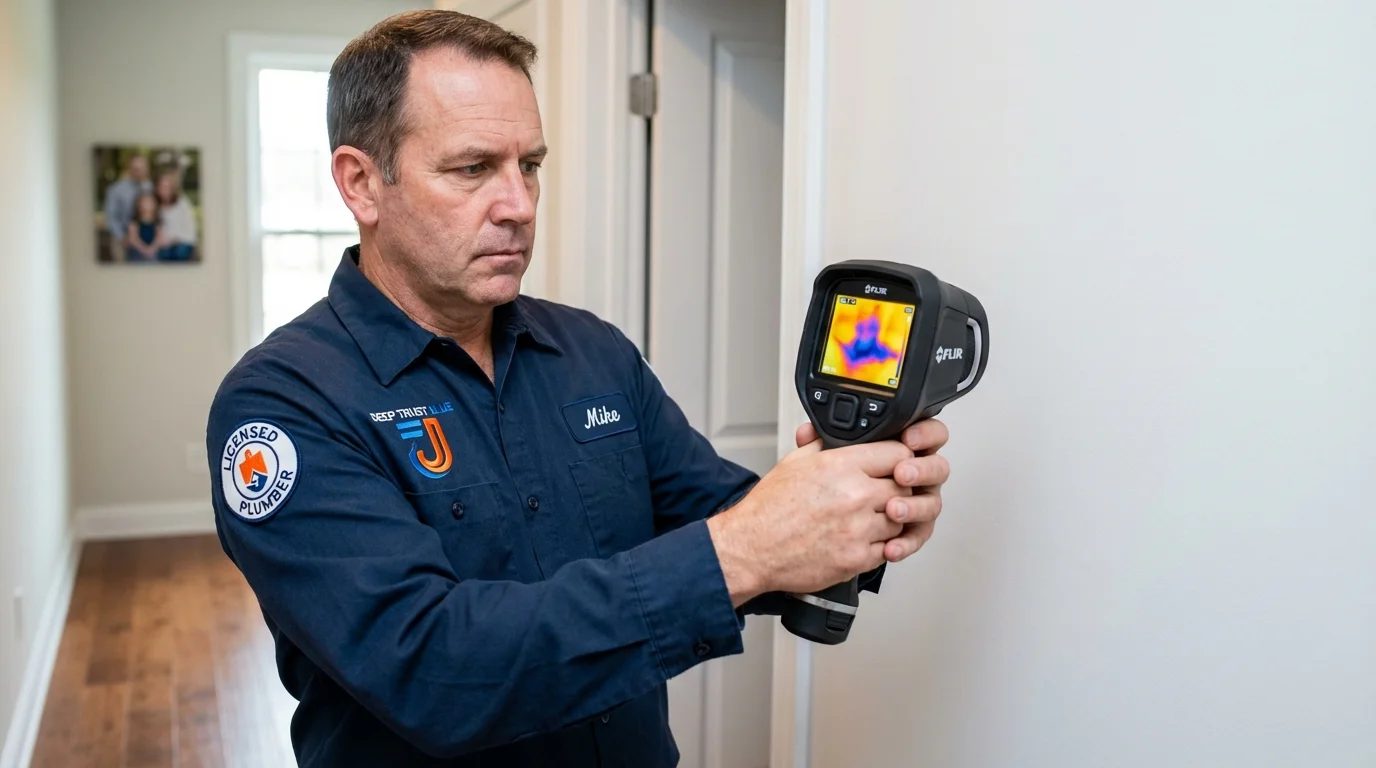 Thermal imaging leak detection by Johns Plumbing LLC in Blue Mound